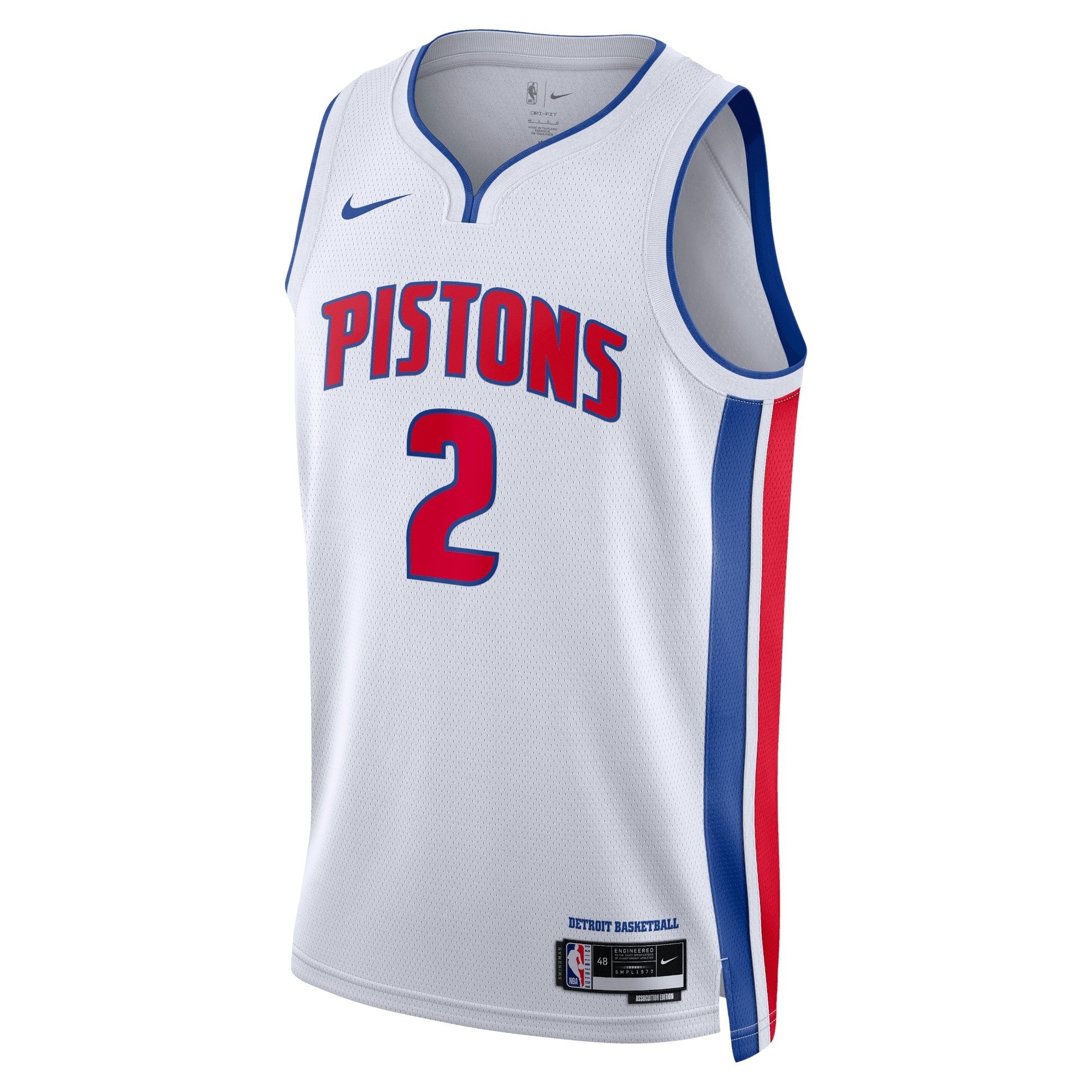 Detroit Pistons Association Edition Swingman Jersey White Cade Cunningham Unisex