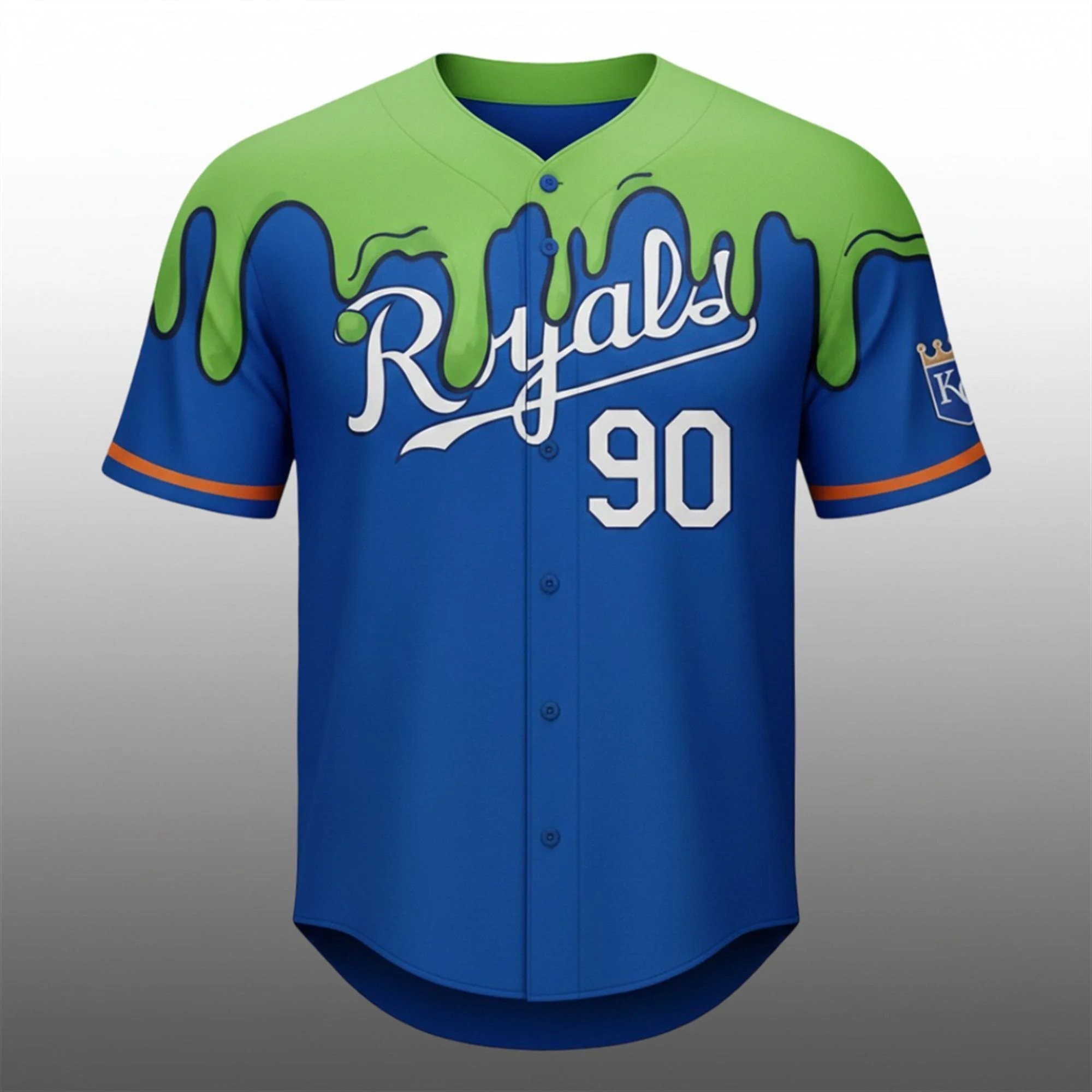 Kansas City Royals Nickelodeon Night Slime Baseball Jersey