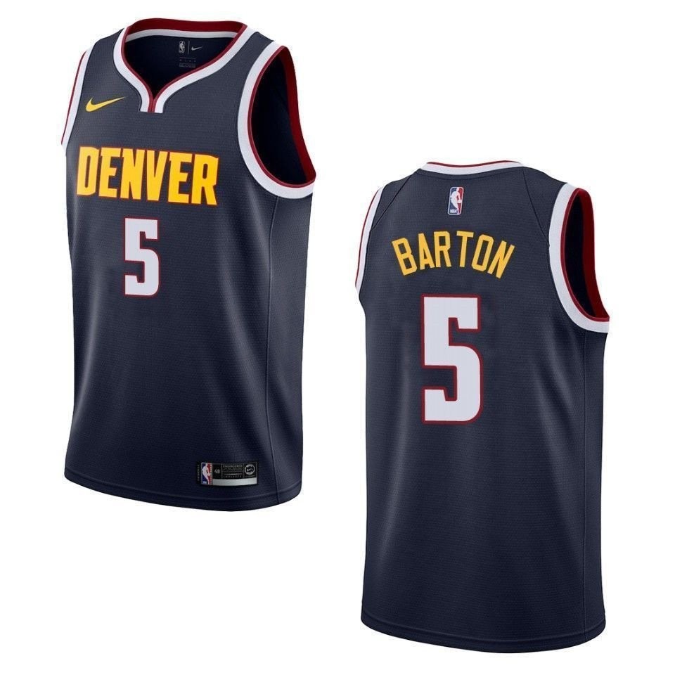 Men's Denver Nuggets Will Barton 5 Icon Swingman Jersey Navy