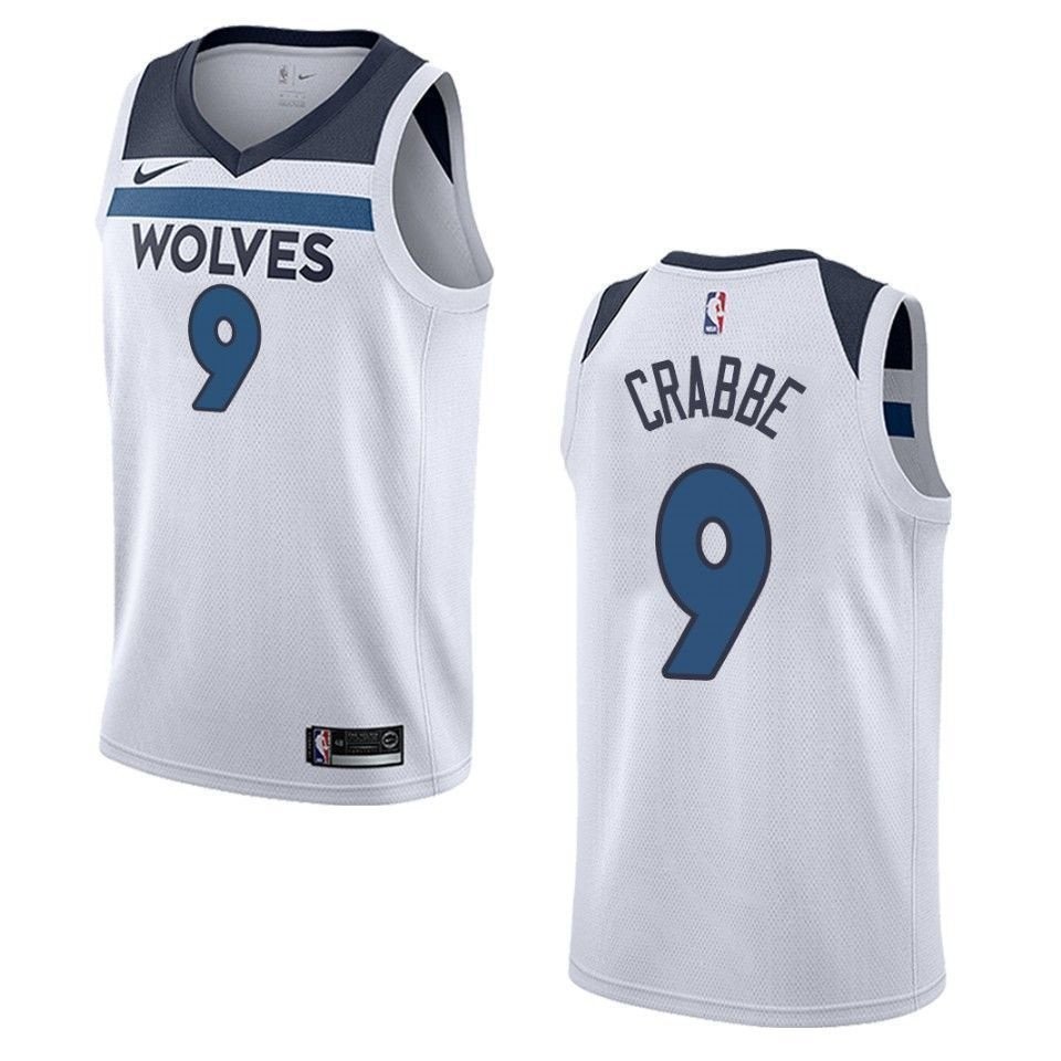 Men's Minnesota Timberwolves Allen Crabbe #9 Association Swingman Jersey White