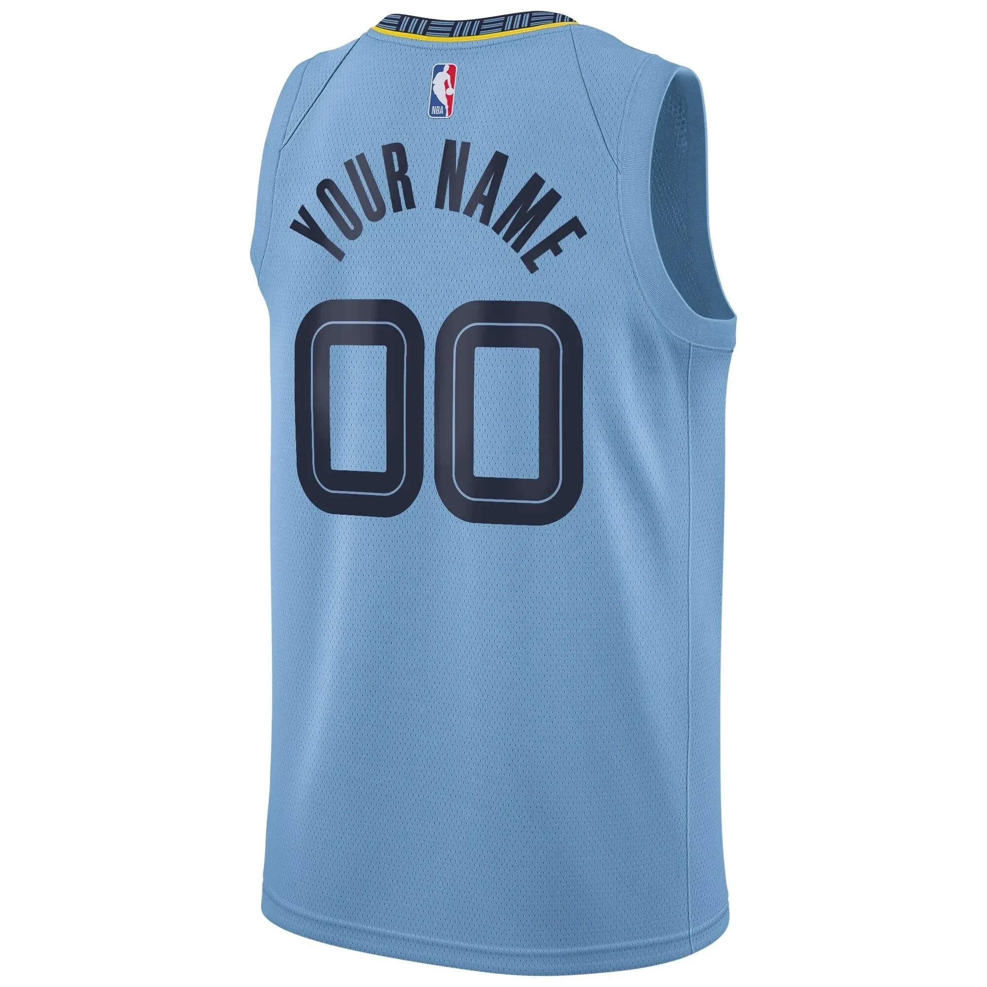 Memphis Grizzlies Swingman Custom Jersey - Statement Edition - Light Blue - Image 2