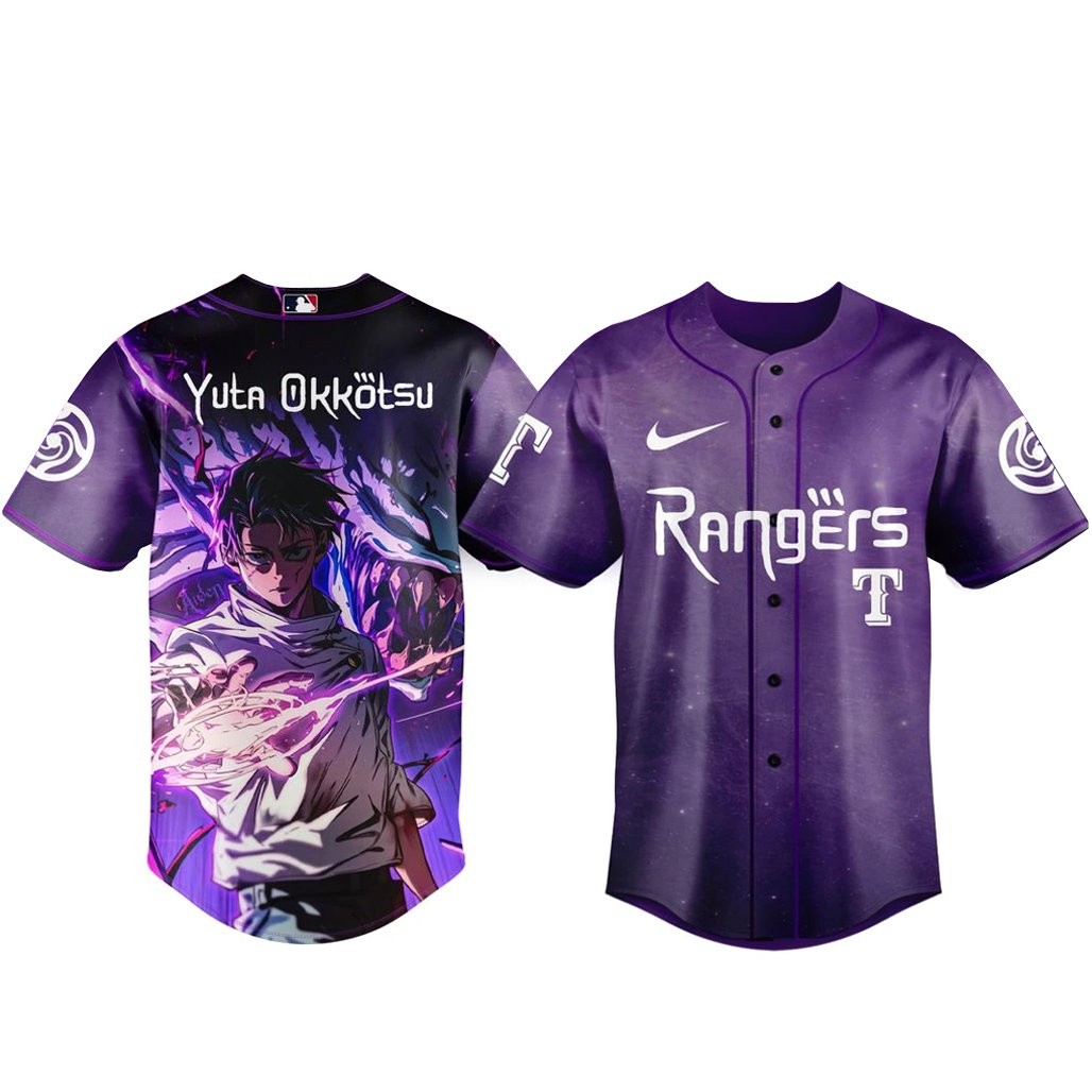 Texas Rangers x Jujutsu Kaisen Night 2026 Yuta Okkotsu Baseball Jersey