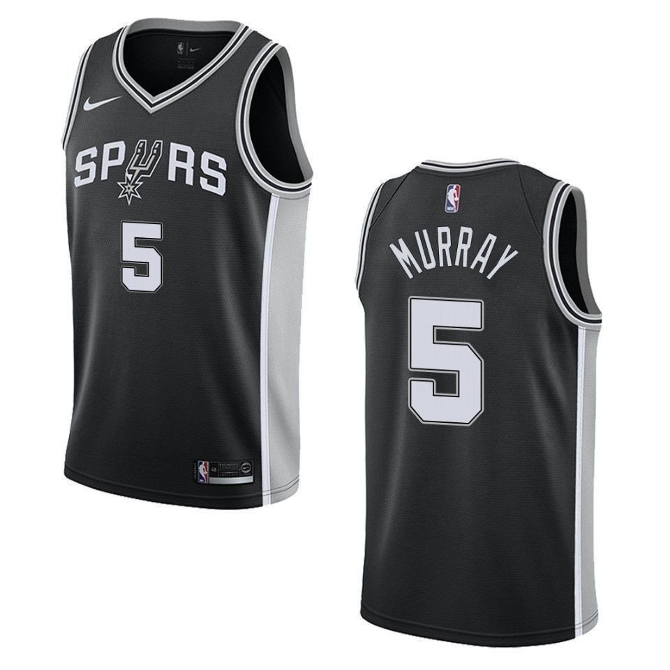 Men's San Antonio Spurs Dejounte Murray Icon Swingman Jersey Black S-3XL