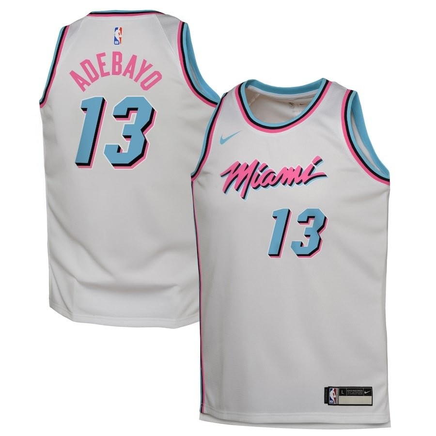 Bam Adebayo 13 Miami Heat Youth 2024/25 Swingman Player Jersey City Edition White