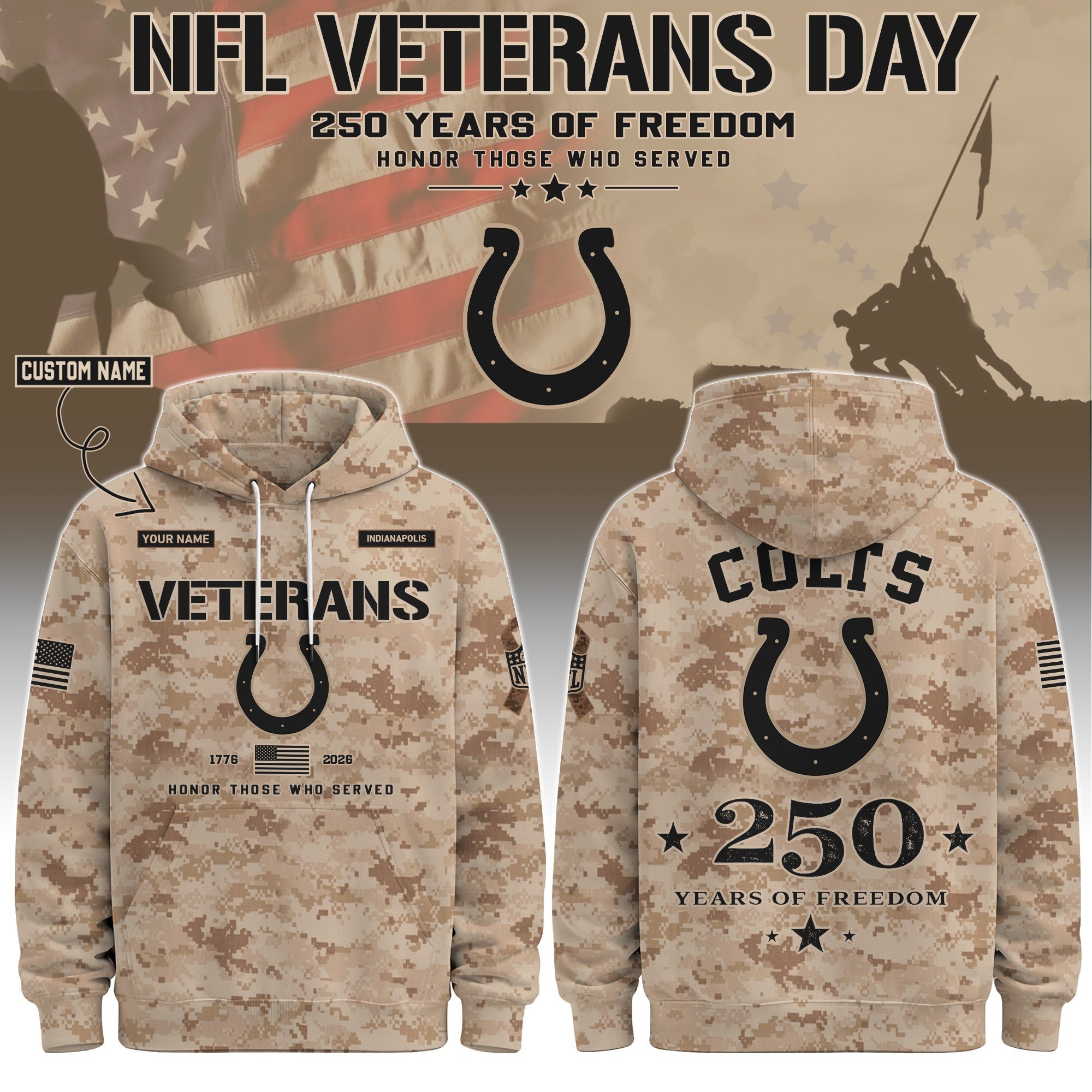 Musemora - Men's Indianapolis Colts Hoodie - Football