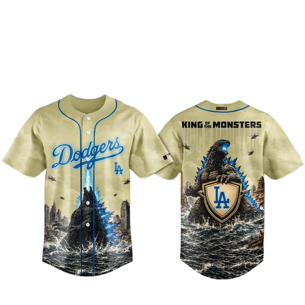 Los Angeles Dodgers x Godzilla 2026 King Of The Monsters Baseball Jersey