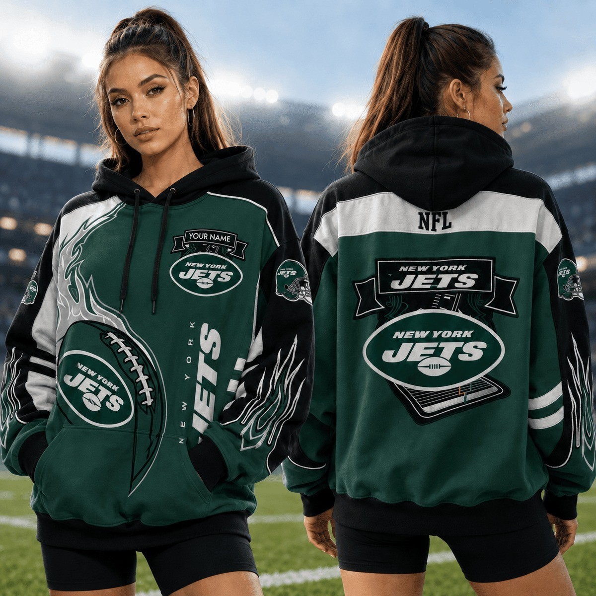 Musemora - Unisex New York Jets Hoodie - Game Day Football