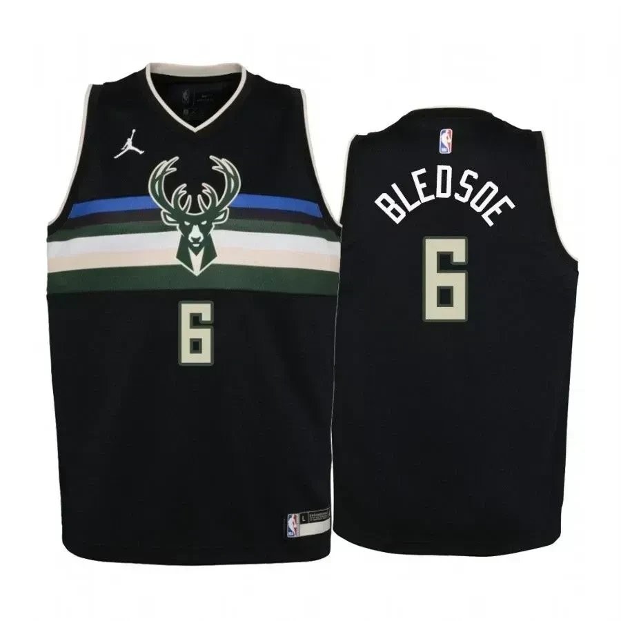 Youth Eric Bledsoe Milwaukee Bucks Black Statement Jersey Jumpman S-3XL
