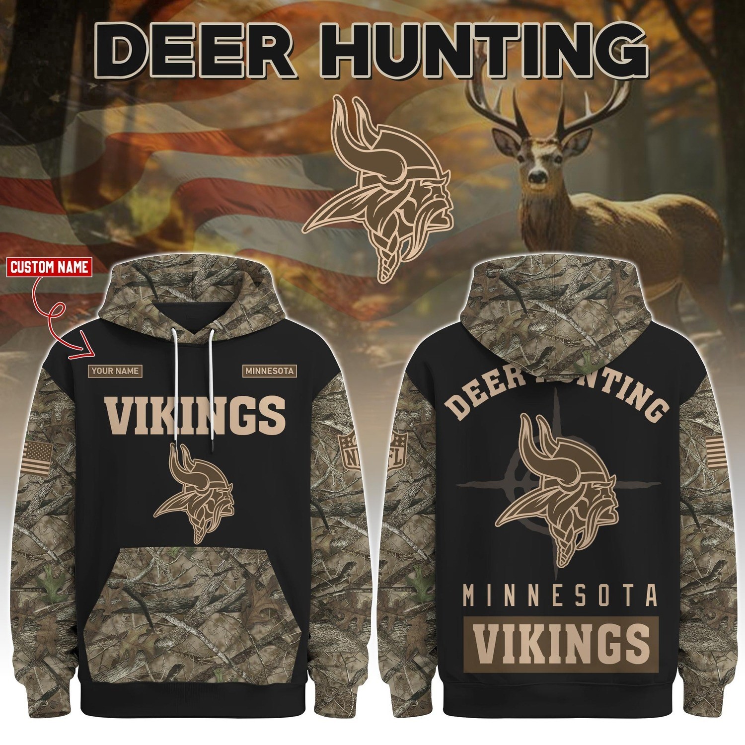 Musemora - Unisex Minnesota Vikings Hoodie