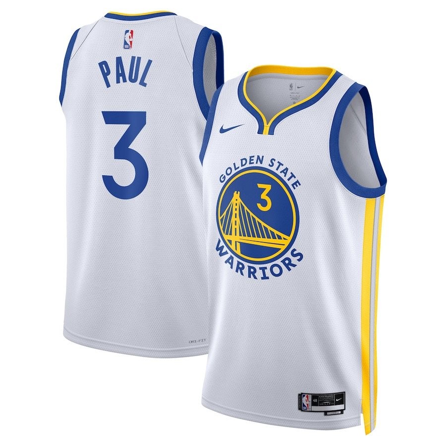 Chris Paul 3 Golden State Warriors Unisex Swingman Jersey Association Edition White