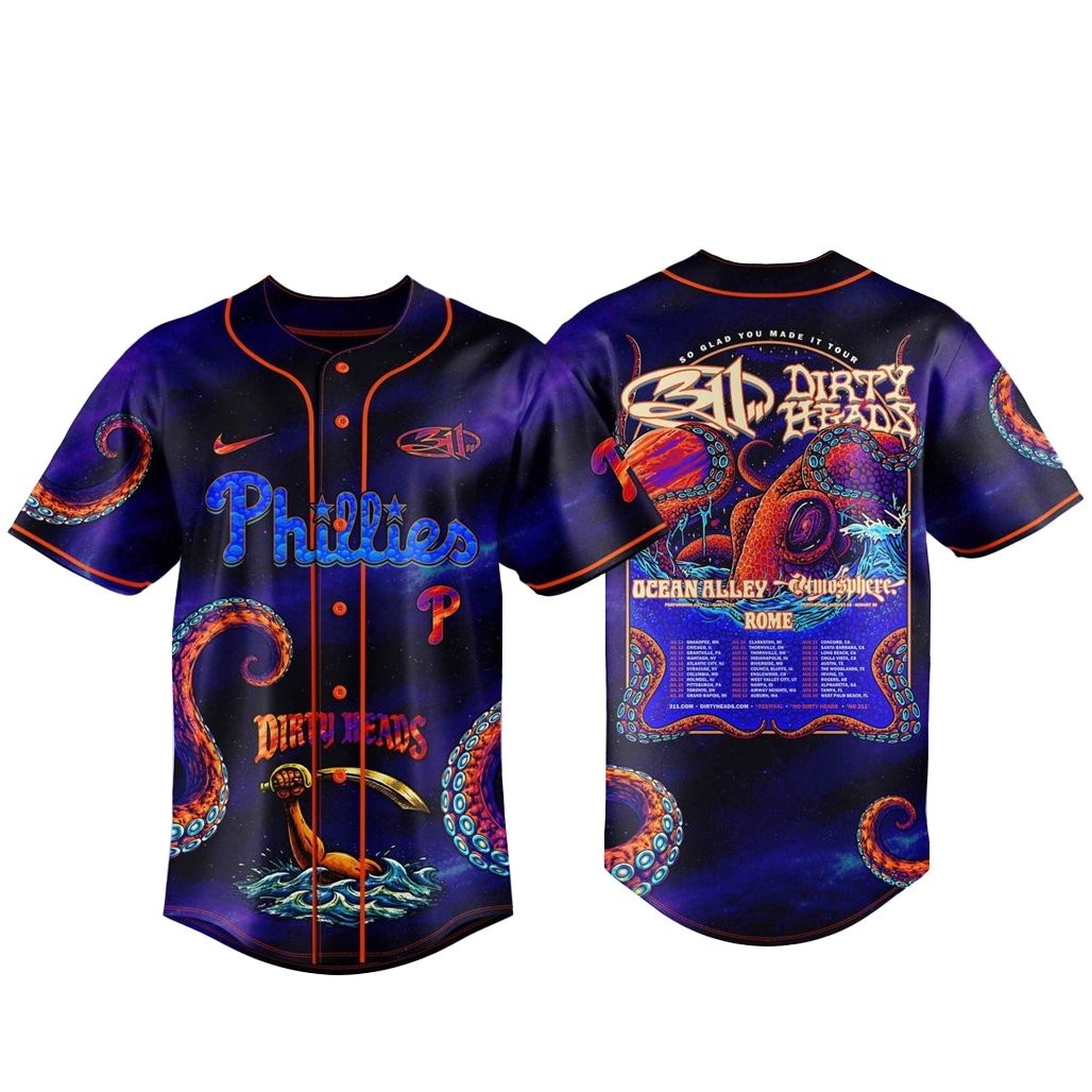 Philadelphia Phillies 311 x Dirty Heads 2026 So Glad You Made It Baseball Jersey