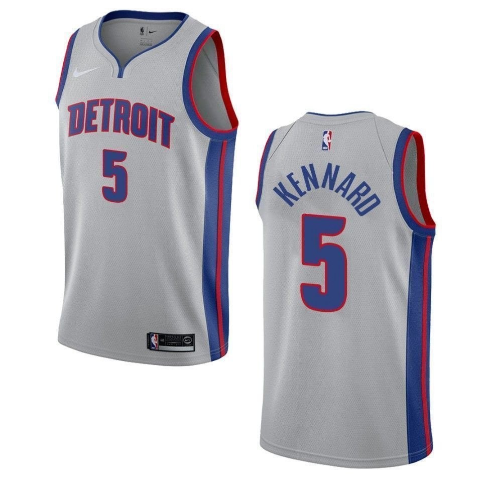 Men's Detroit Pistons Luke Kennard 5 Statement Swingman Jersey Gray