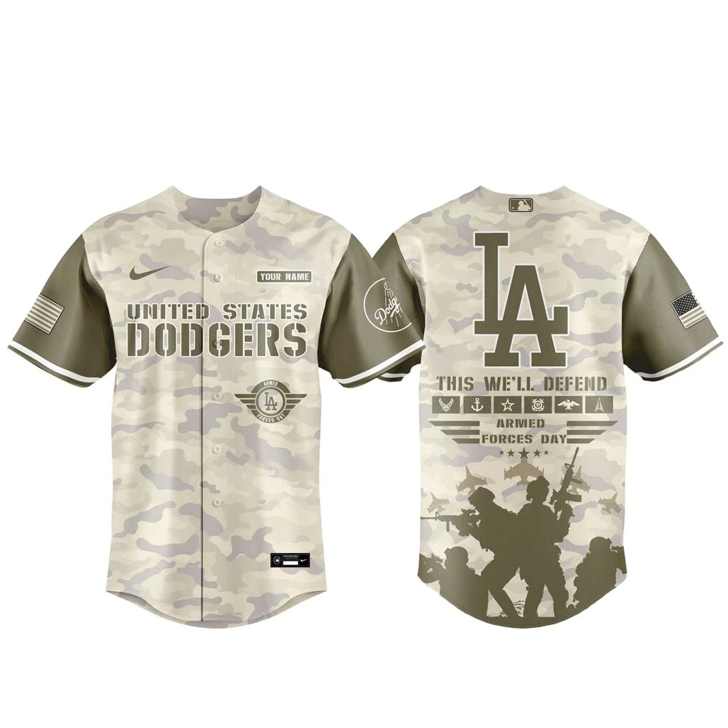 New York Dodgers Armed Forces Day Appreciation Night 2026 Baseball Jersey
