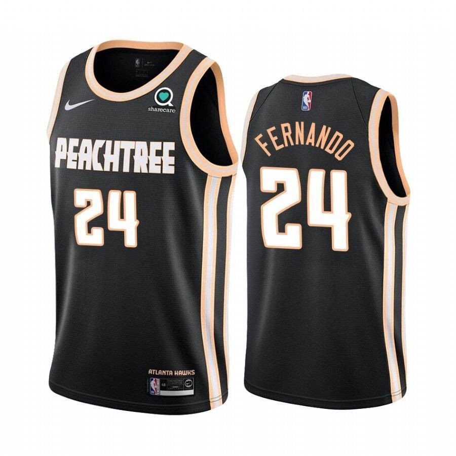 Atlanta Hawks Bruno Fernando 24 City Edition Men's Basketball Jersey Multicolor