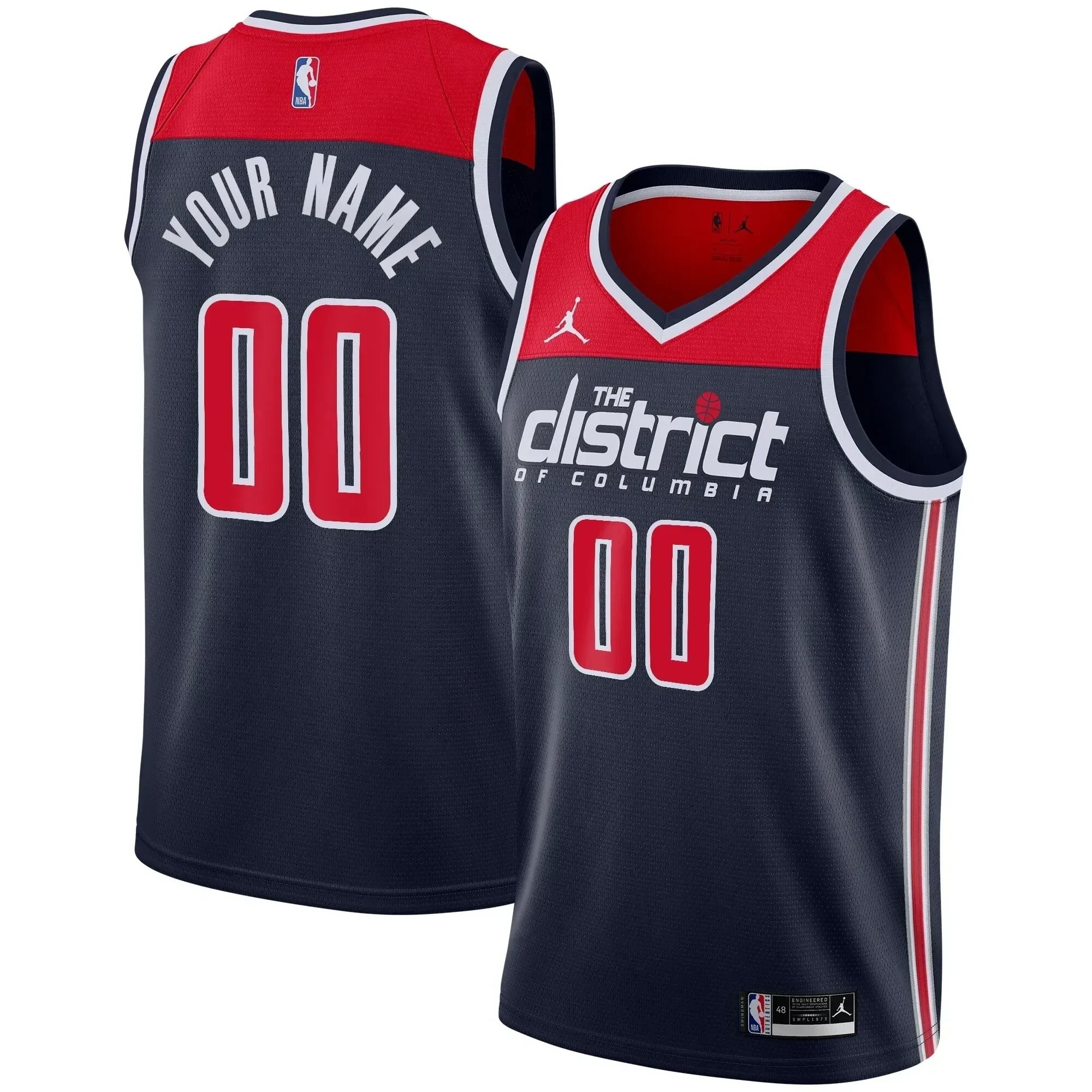 Washington Wizards Swingman Custom Jersey - Statement Edition - Navy