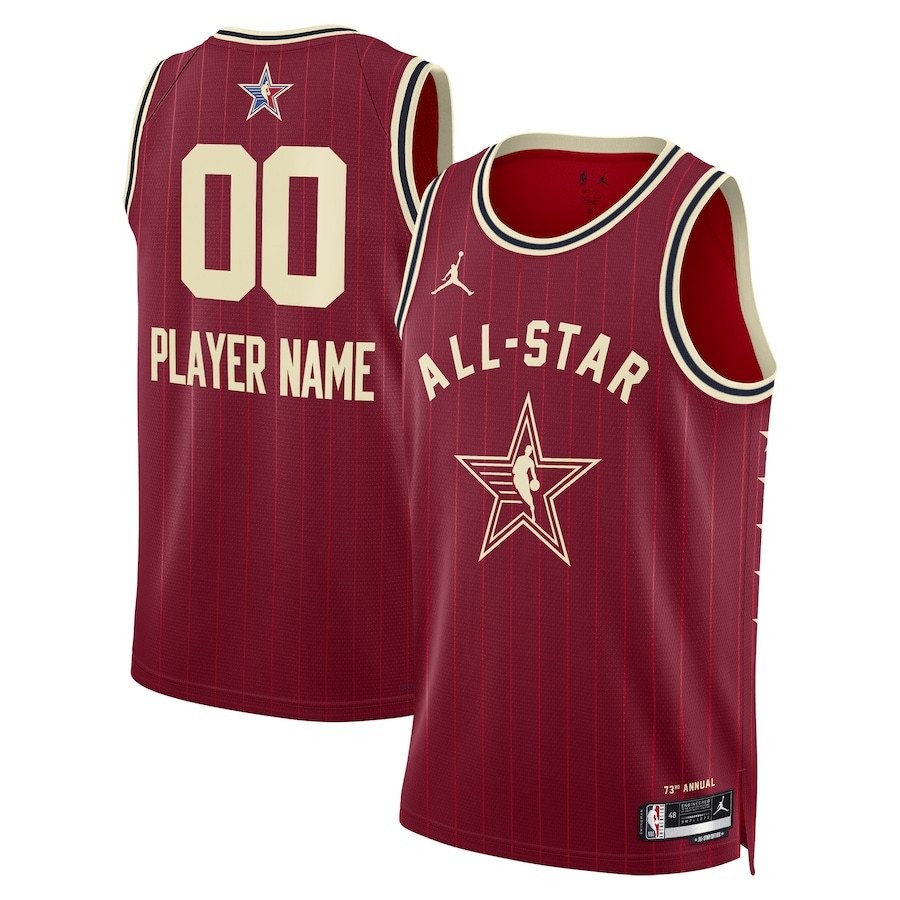 2024 NBA All-Star Game Swingman Custom Men Jersey Crimson Multicolor