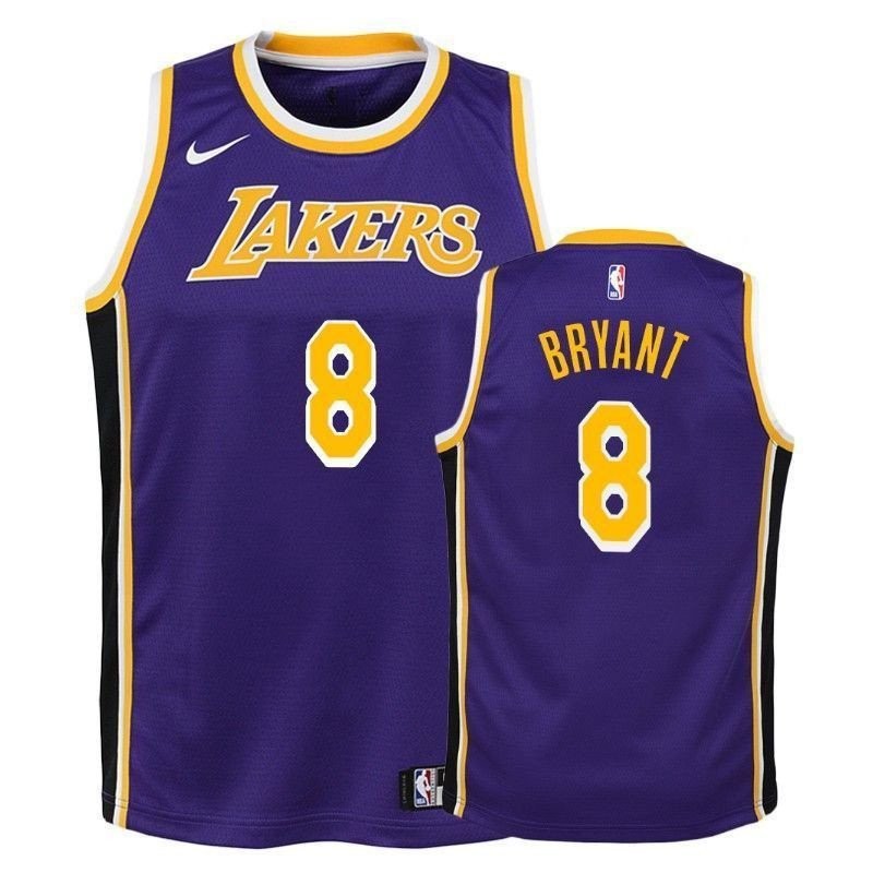 Youth Lakers Kobe Bryant 8 State Purple Basketball Jersey - Multicolor Unisex S-3XL