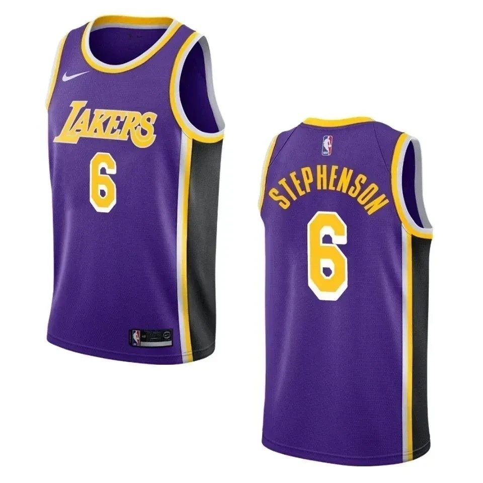 Men's Los Angeles Lakers Lance Stephenson Statement Swingman Jersey Purple Size S-3XL