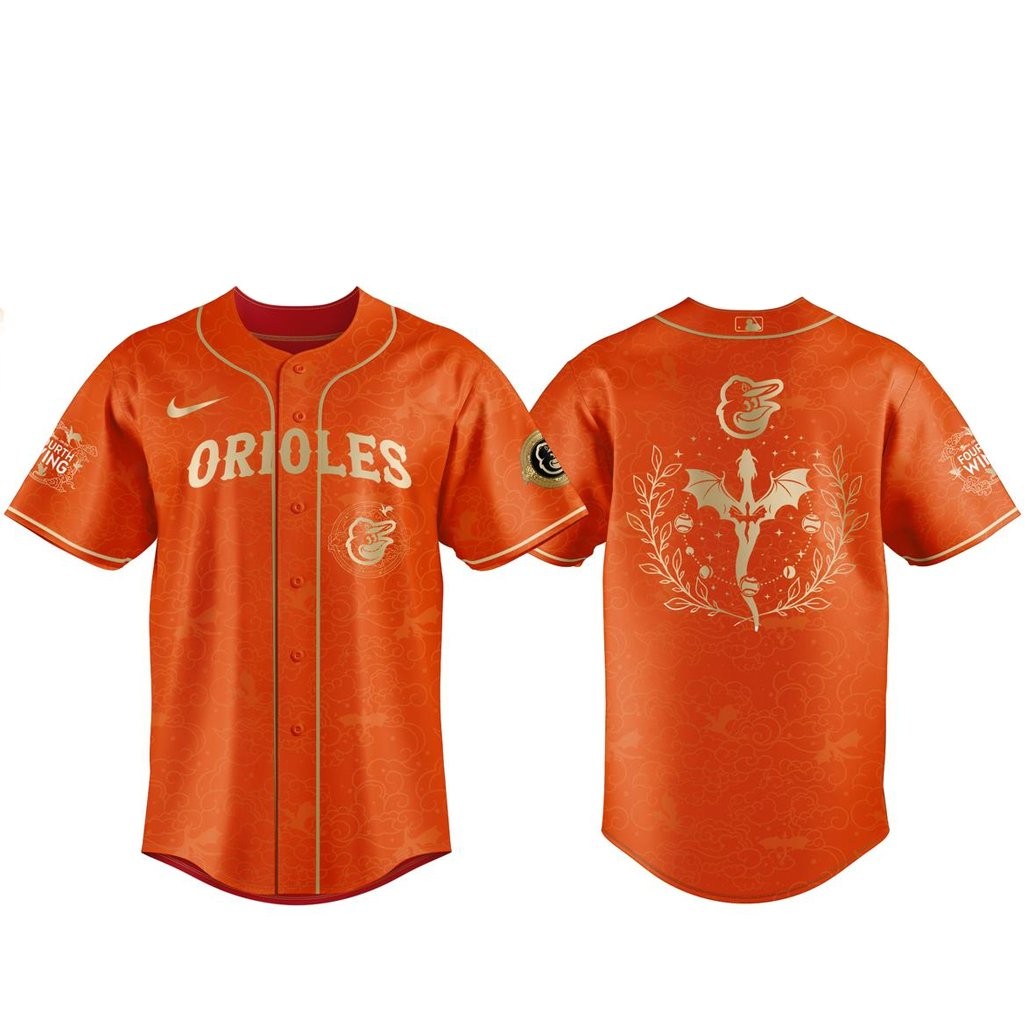 Baltimore Orioles x Fourth Wing Night 2026 Orange Baseball Jersey