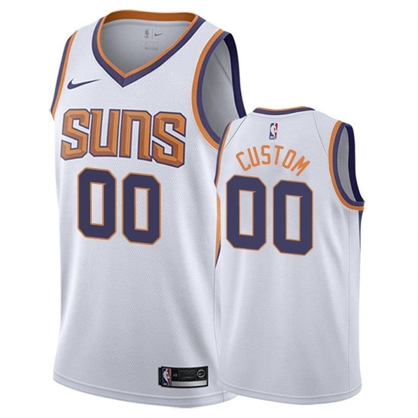 Men's Suns Association White Custom Basketball Jersey S-3XL