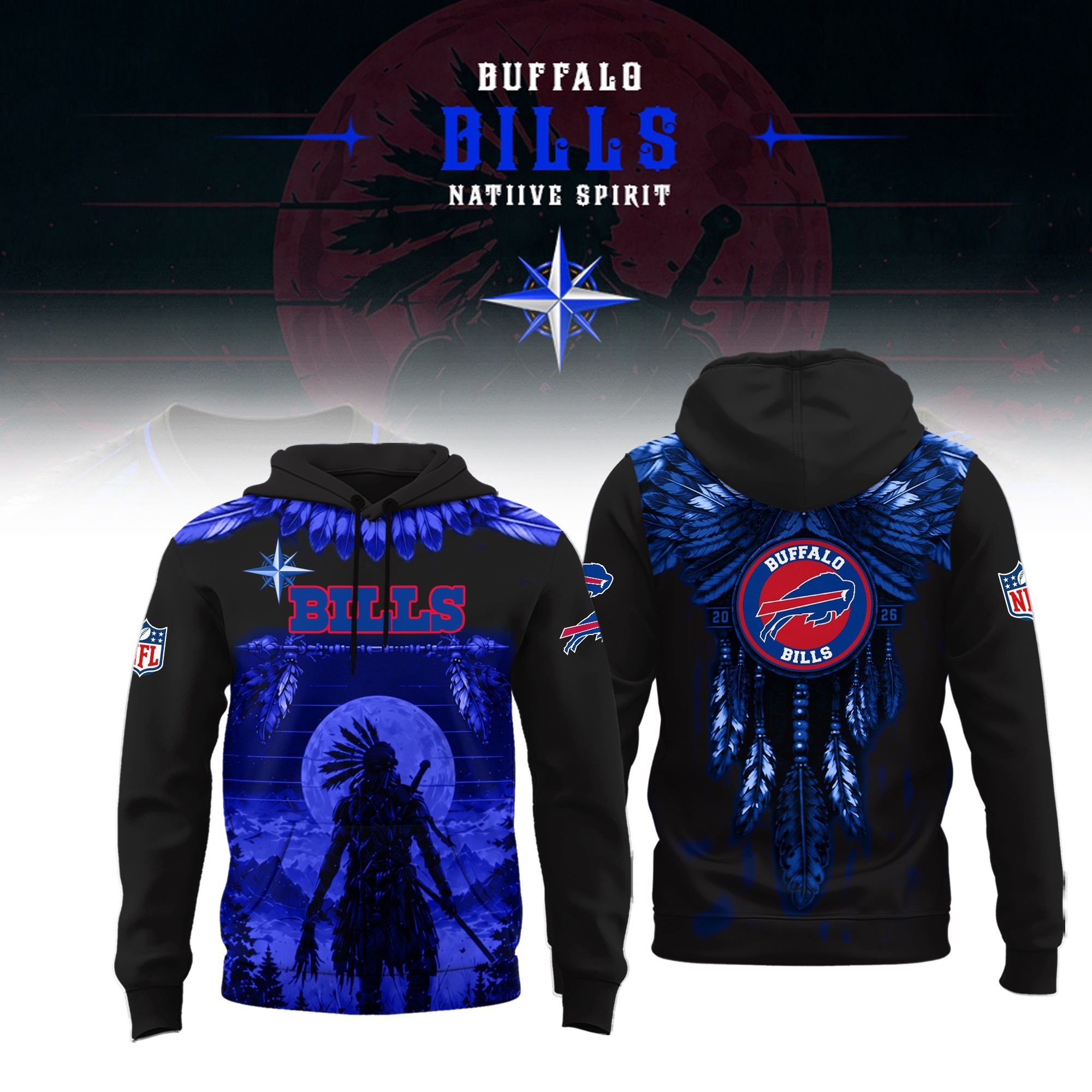 Musemora - Men's Buffalo Bills Hoodie - Football