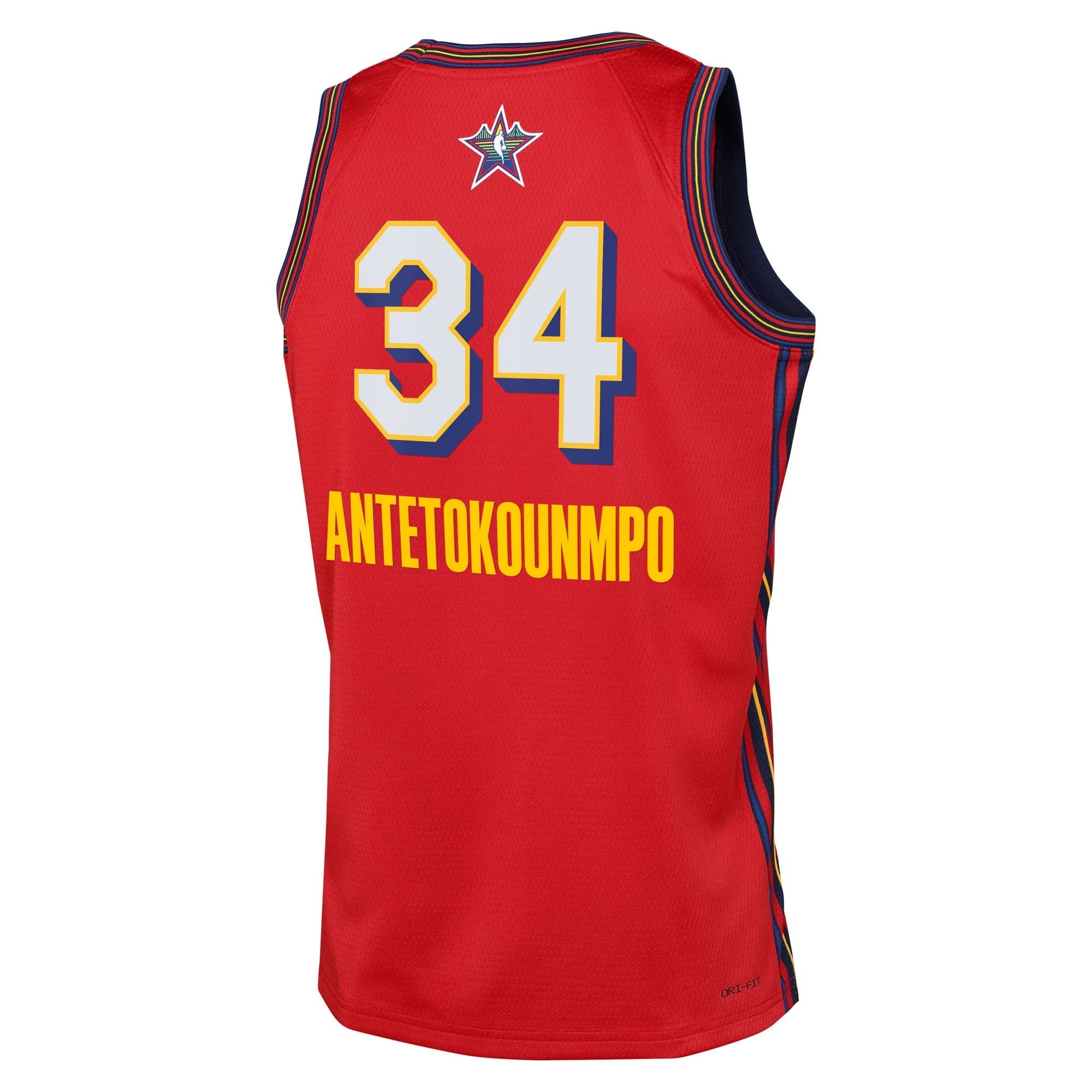 NBA Jordan Brand All Star Swingman Giannis Antetokounmpo Youth Jersey Red - Image 3