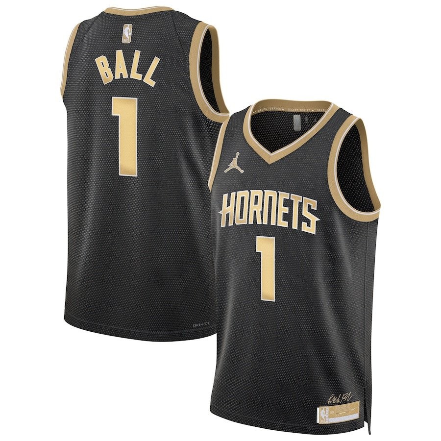 LaMelo Ball 1 Charlotte Hornets Unisex Select Series Swingman Jersey Black