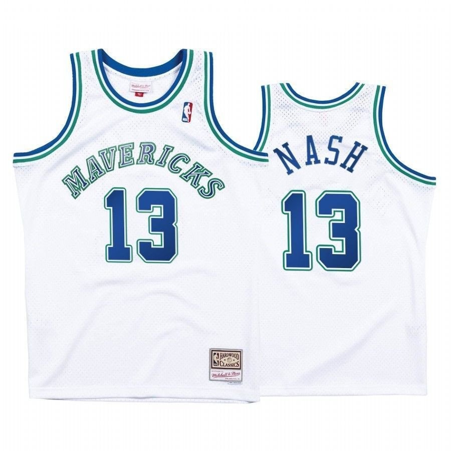 Men's Mavericks Steve Nash 13 Hardwood Classics Jersey Multicolor Polyester
