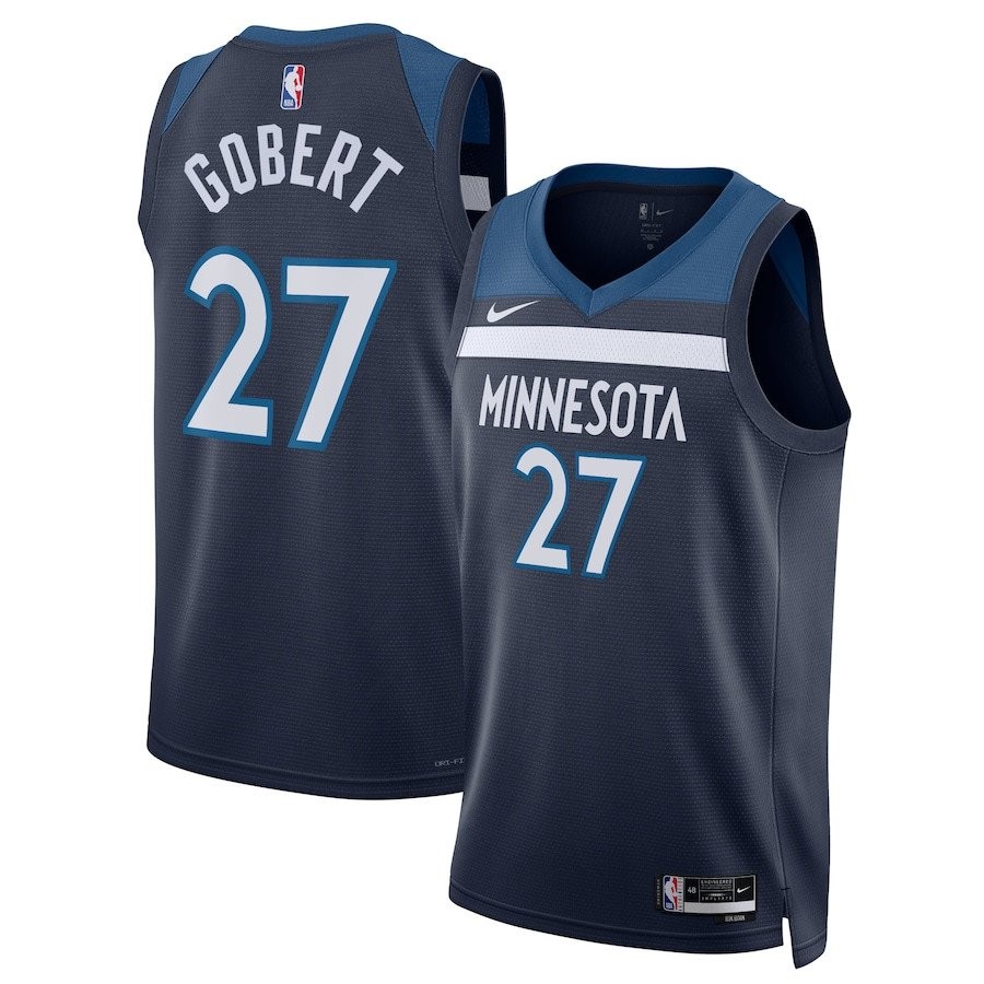 Rudy Gobert 27 Minnesota Timberwolves Unisex Swingman Jersey Icon Edition Navy