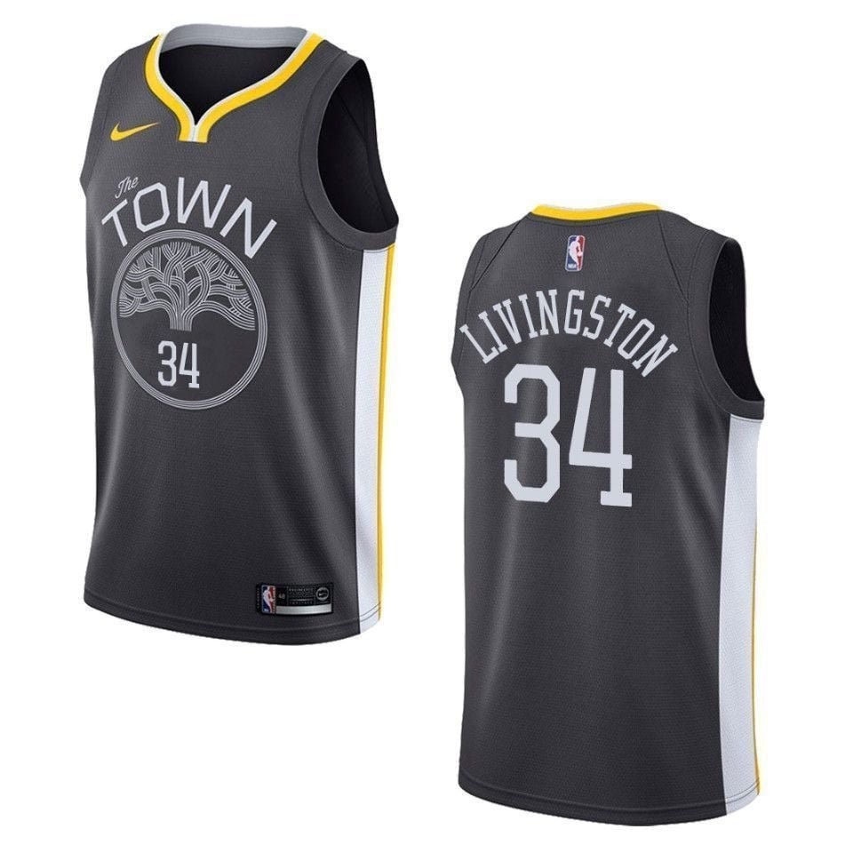 Men's Golden State Warriors Shaun Livingston #34 Statement Swingman Jersey Black