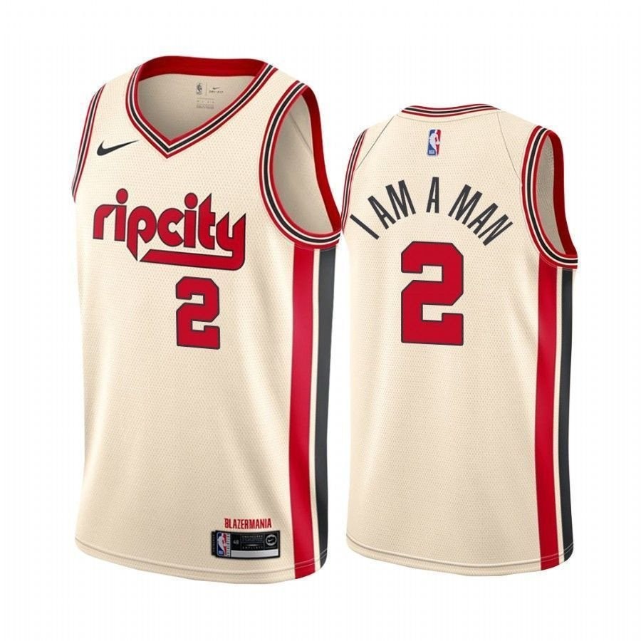Gary Trent Jr. I Am A Man Portland Trail Blazers City Edition Basketball Jersey Unisex Multicolor