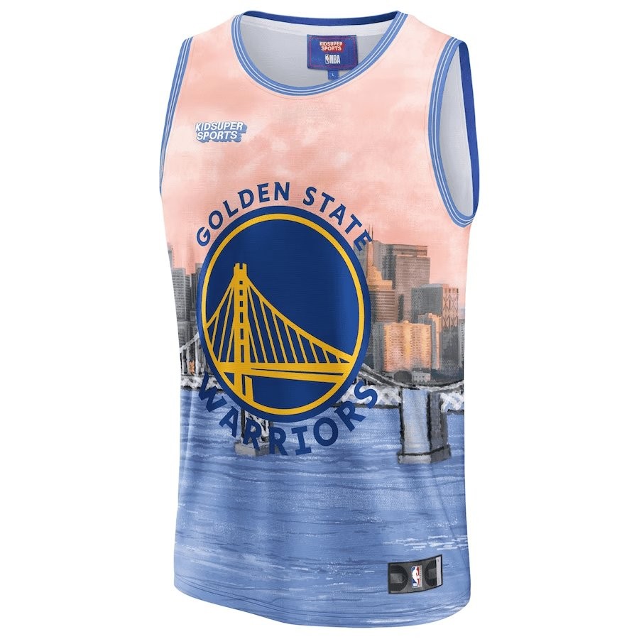 Golden State Warriors NBA & KidSuper Studios Unisex Hometown Jersey - Blue - Image 2