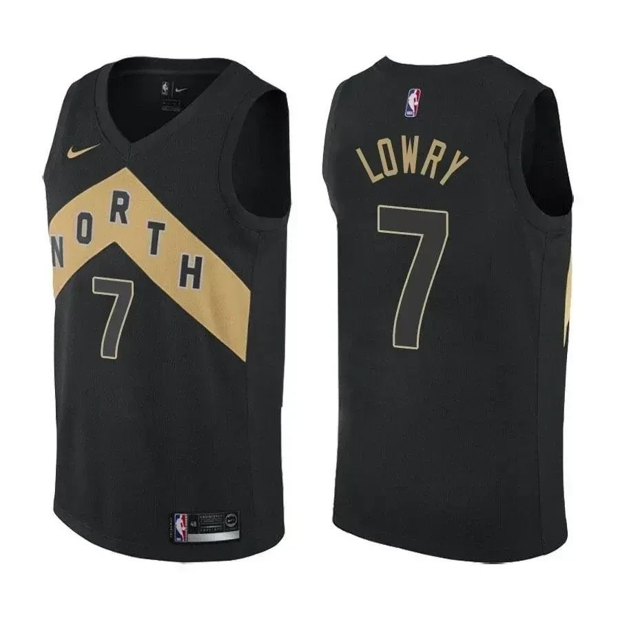 Toronto Raptors Kyle Lowry City Lights Gray Swingman Jersey Mens Size S-3XL