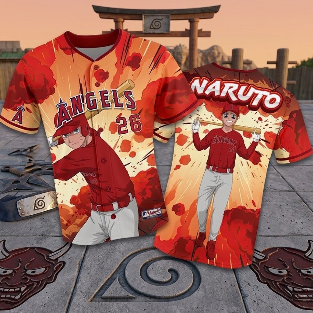 Los Angeles Angels Naruto Baseball Jersey 2026