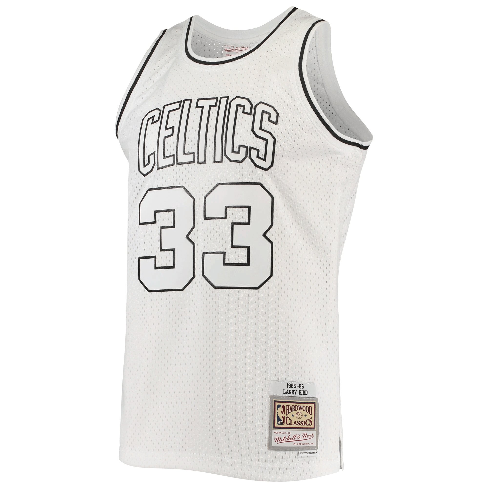 Larry Bird Boston Celtics Mitchell & Ness White Out Swingman Jersey - Image 2