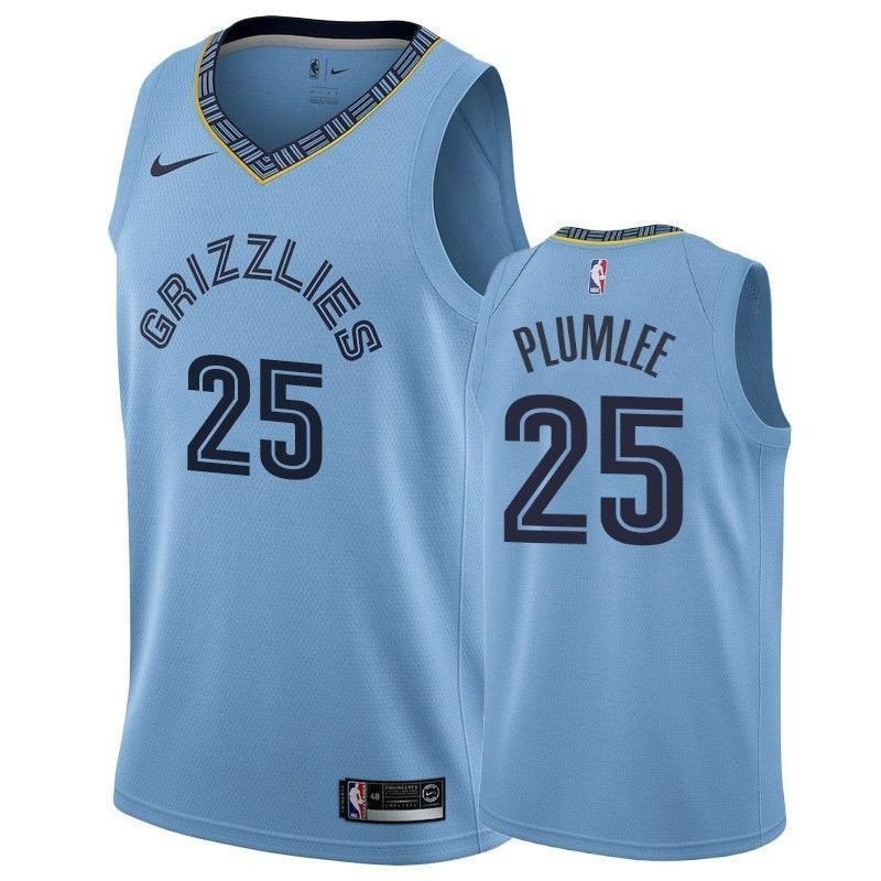 Men's Memphis Grizzlies Miles Plumlee #25 State Jersey Multicolor