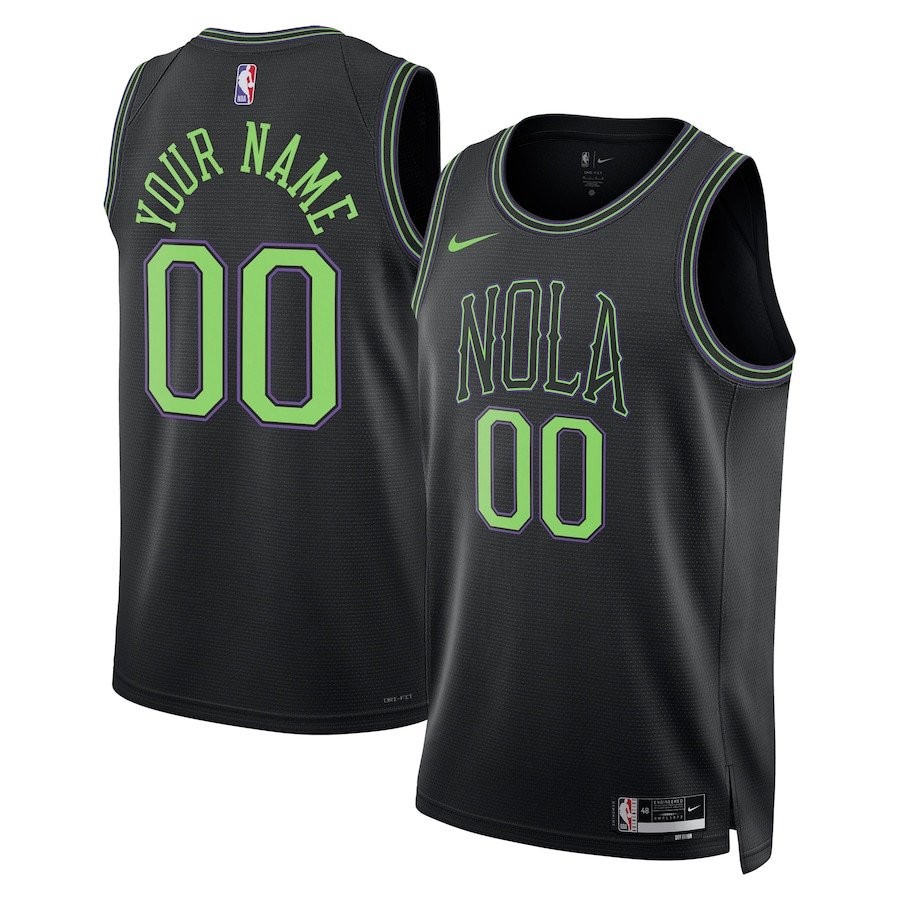 New Orleans Pelicans 2023/24 City Edition Swingman Custom Jersey Black Unisex
