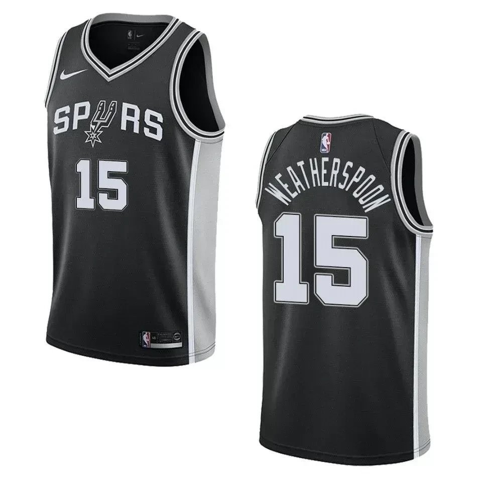 Men's San Antonio Spurs Quinndary Weatherspoon Icon Swingman Jersey Black S-3XL