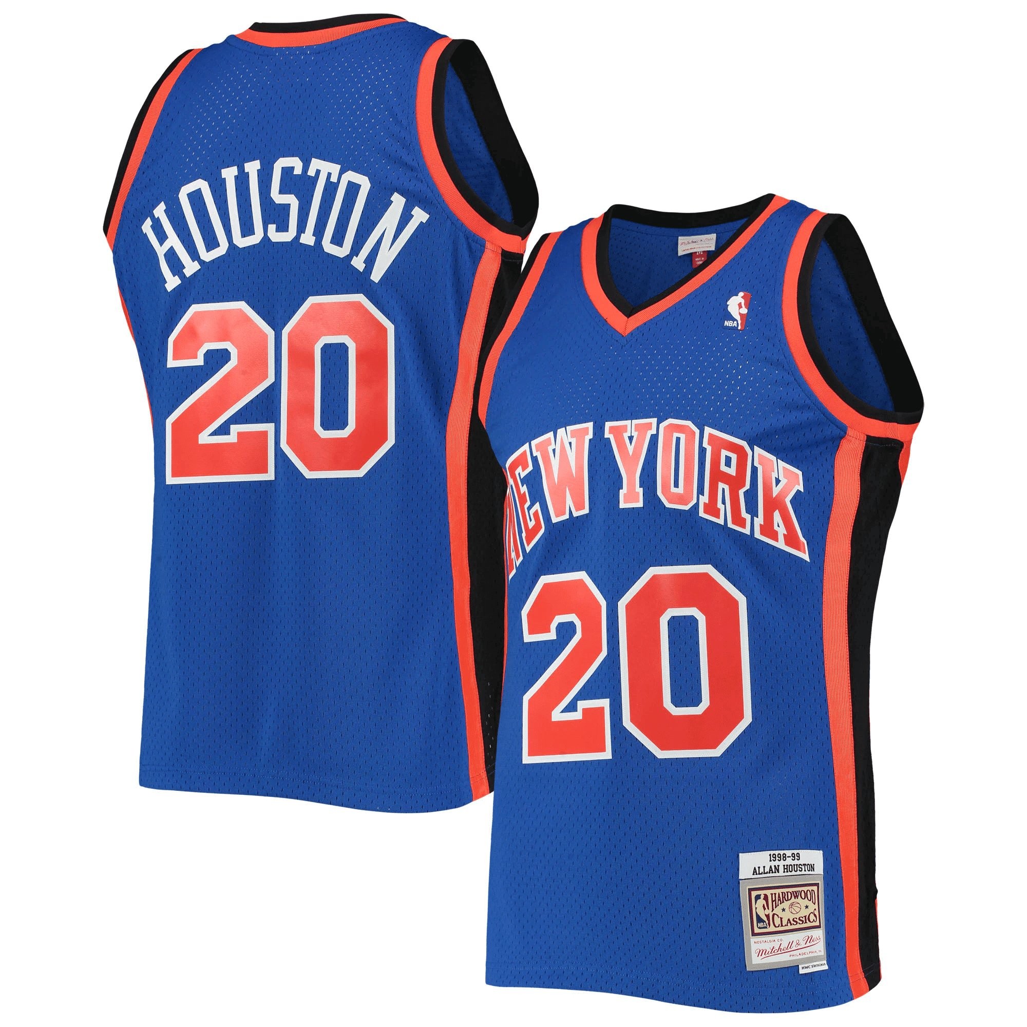 Allan Houston New York Knicks Mitchell & Ness 1998-99 Hardwood Classics Swingman Jersey - Blue Jersey