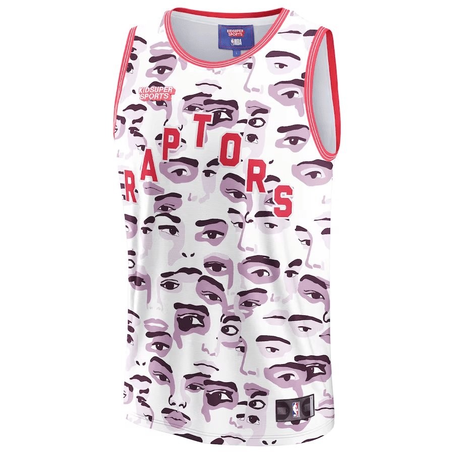 Toronto Raptors NBA & KidSuper Studios Unisex Hometown Jersey - White - Image 2