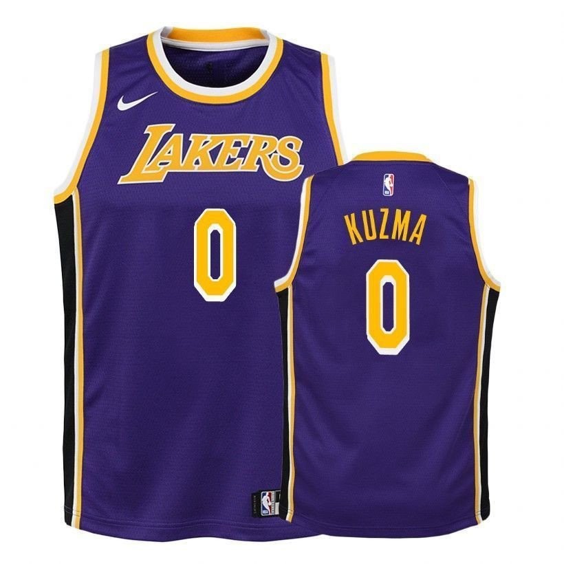 Youth Lakers Kyle Kuzma #0 2018-19 Statement Purple Jersey
