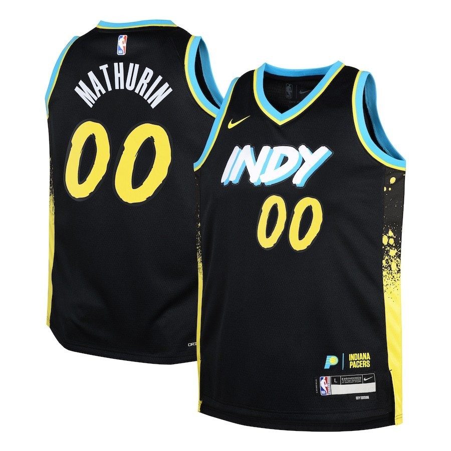Bennedict Mathurin 00 Indiana Pacers 2023/24 City Edition Swingman Youth Jersey Black