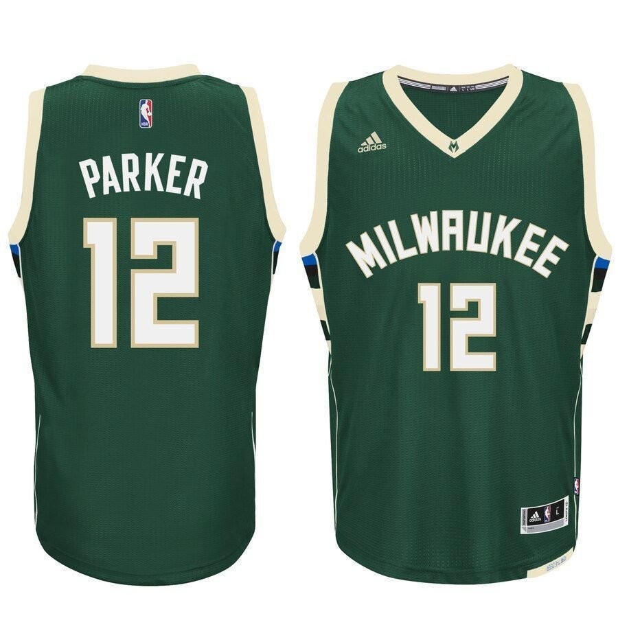 Jabari Parker Milwaukee Bucks Swingman Climacool Jersey Hunter Green
