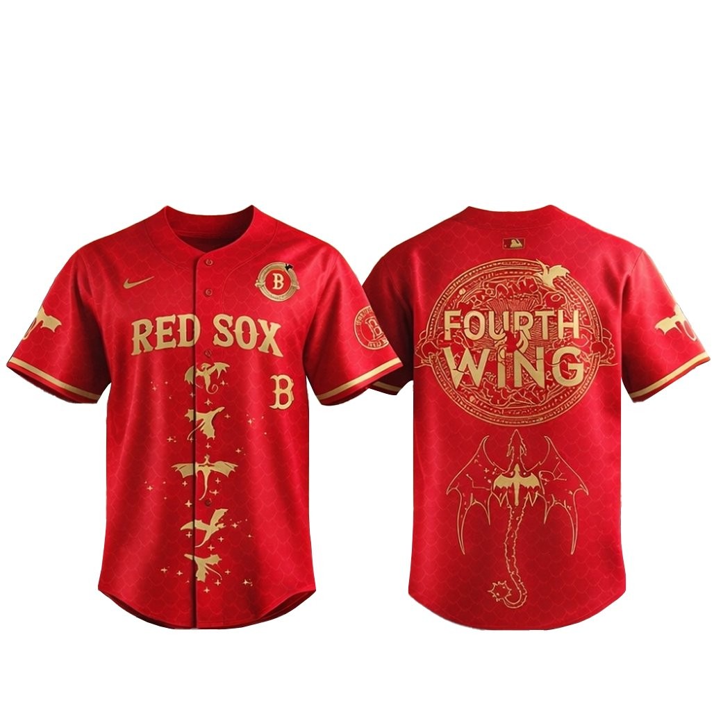 Bos Red Sox X Fourth Wing Book Series Night 2026 Baseball Jersey