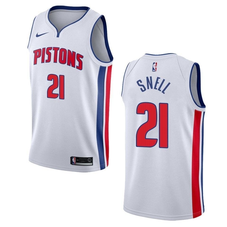 Men's Detroit Pistons Tony Snell #21 Association Swingman Jersey White