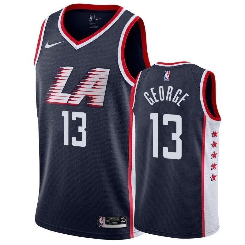 Los Angeles Clippers Paul George 13 City Men's Jersey - Multicolor 100% Polyester