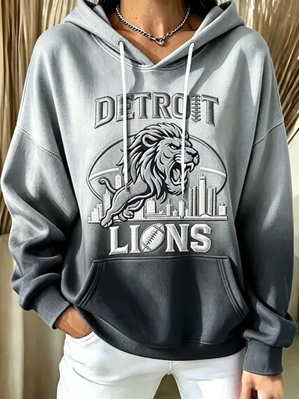 Musemora - Unisex Detroit Lions Hoodie - Game Day Football