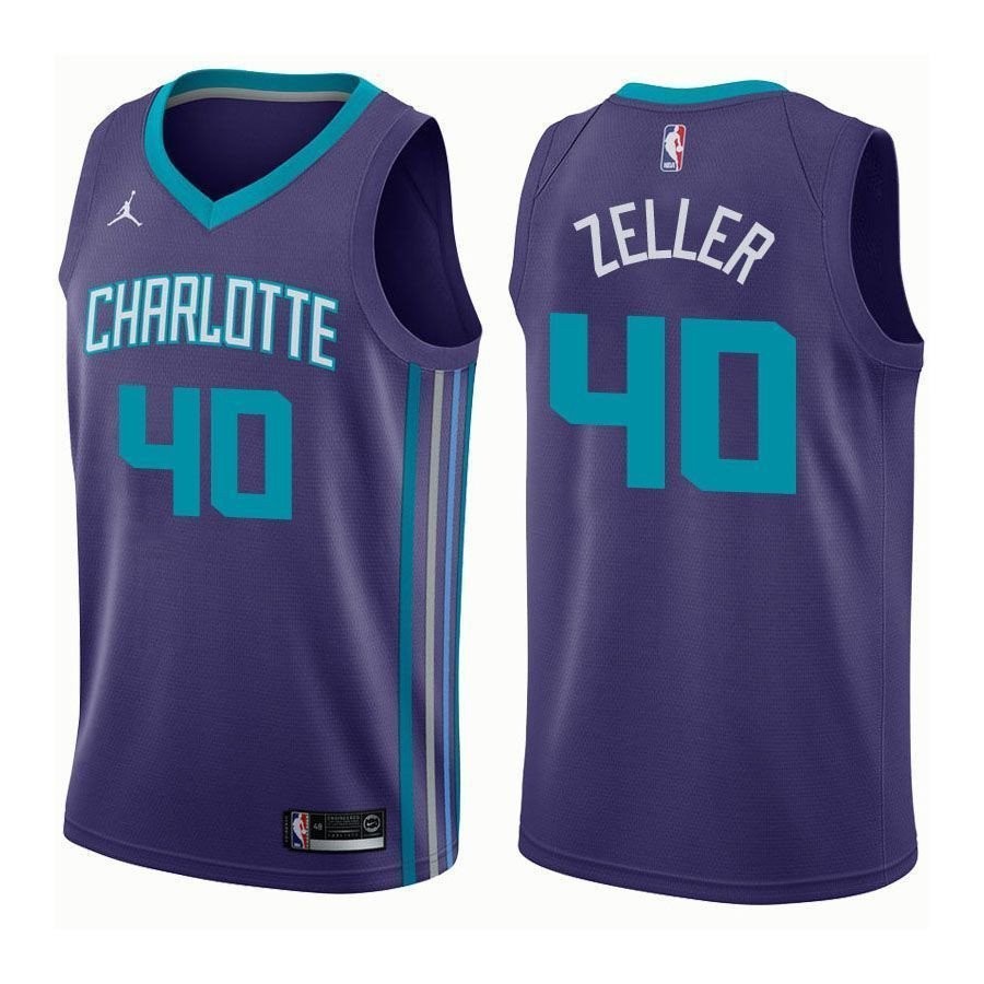Men's Cody Zeller Charlotte Hornets #40 Purple Basketball Jersey S-3XL