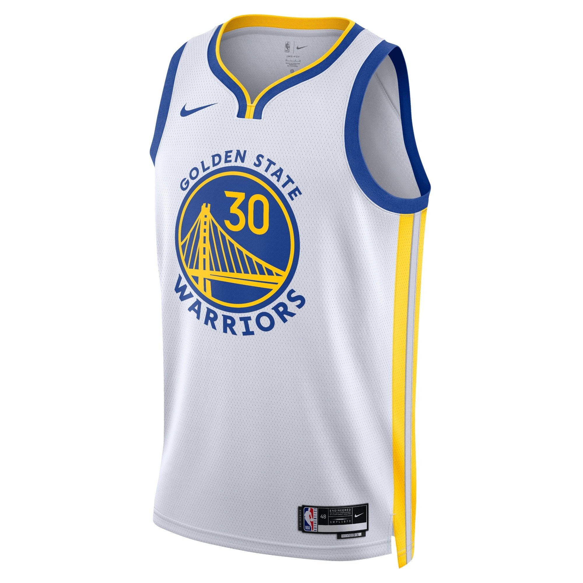 Golden State Warriors Association Edition Swingman Jersey White Stephen Curry Unisex