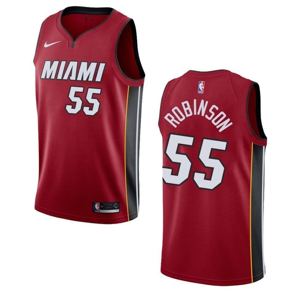 Men's Miami Heat Duncan Robinson 55 Statement Swingman Jersey Red